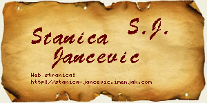 Stanica Jančević vizit kartica